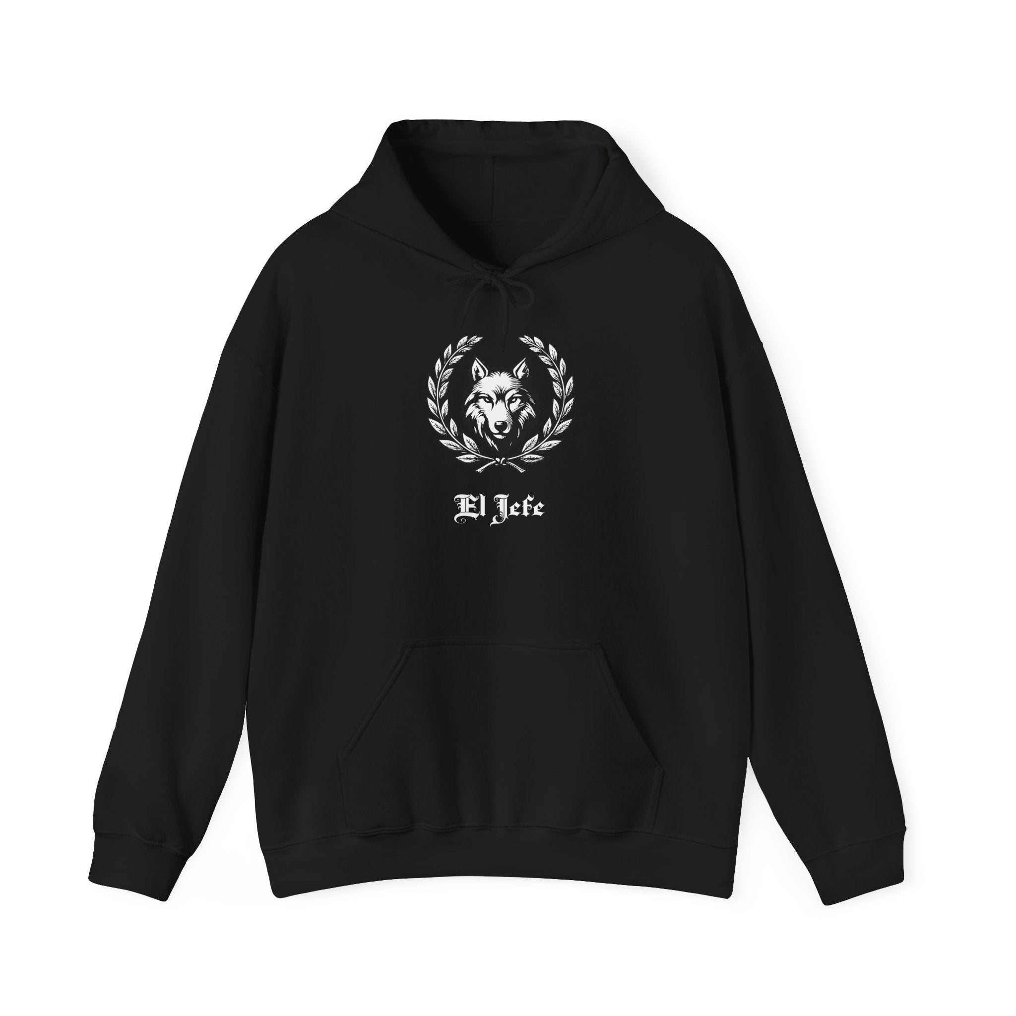 ElJefe Wolf Crest Hoodie — Vintage Wolves Emblem Pullover
